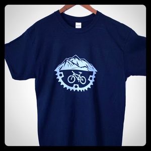 Men’s mountain bike themed shirt